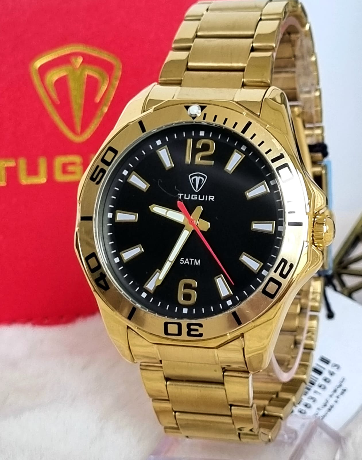 Relógio Banhado a ouro Masculino Tuguir no Atacado