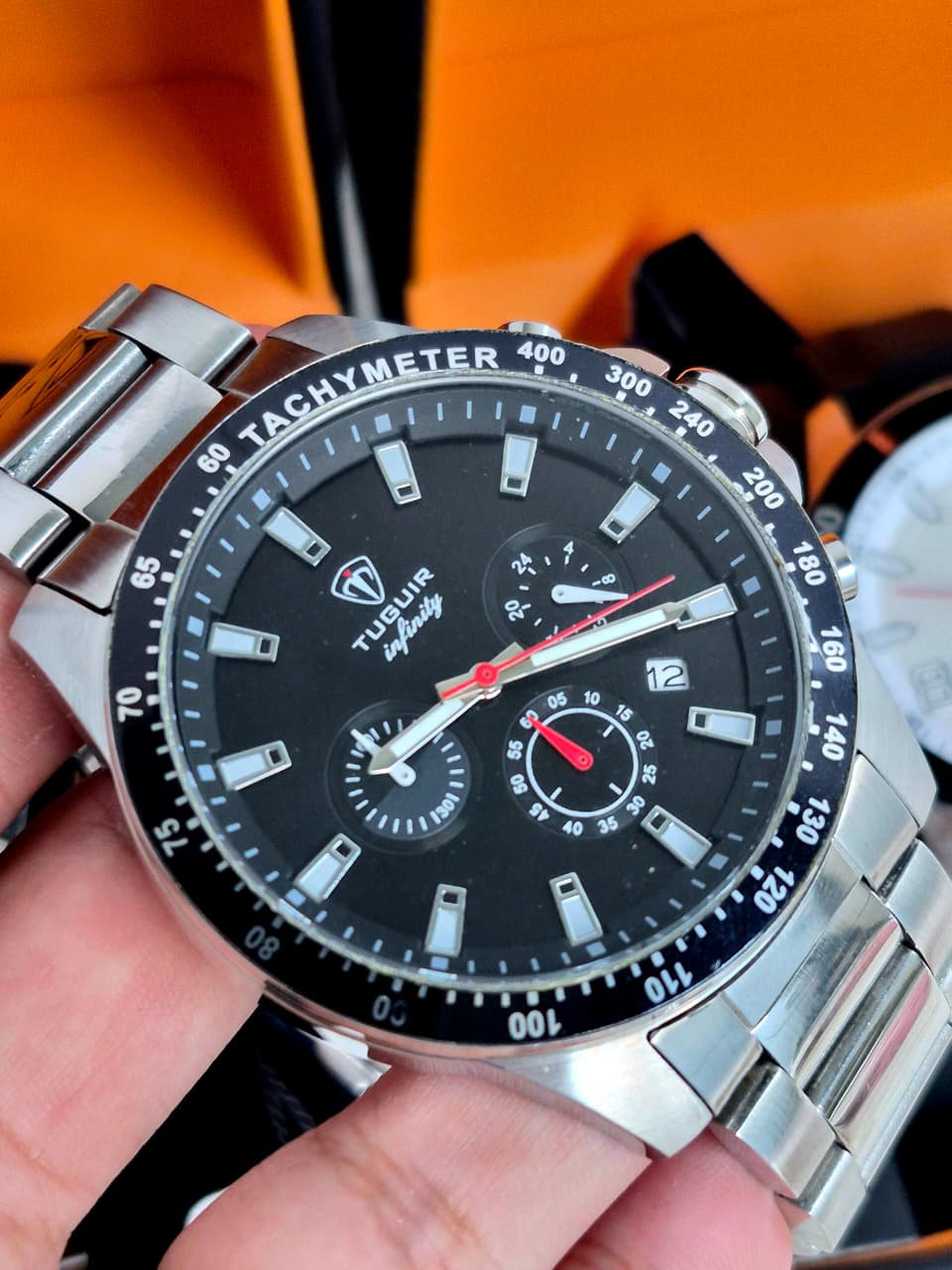 Relógio Masculino em Aço Inox Cronógrado Tuguir TGI37030