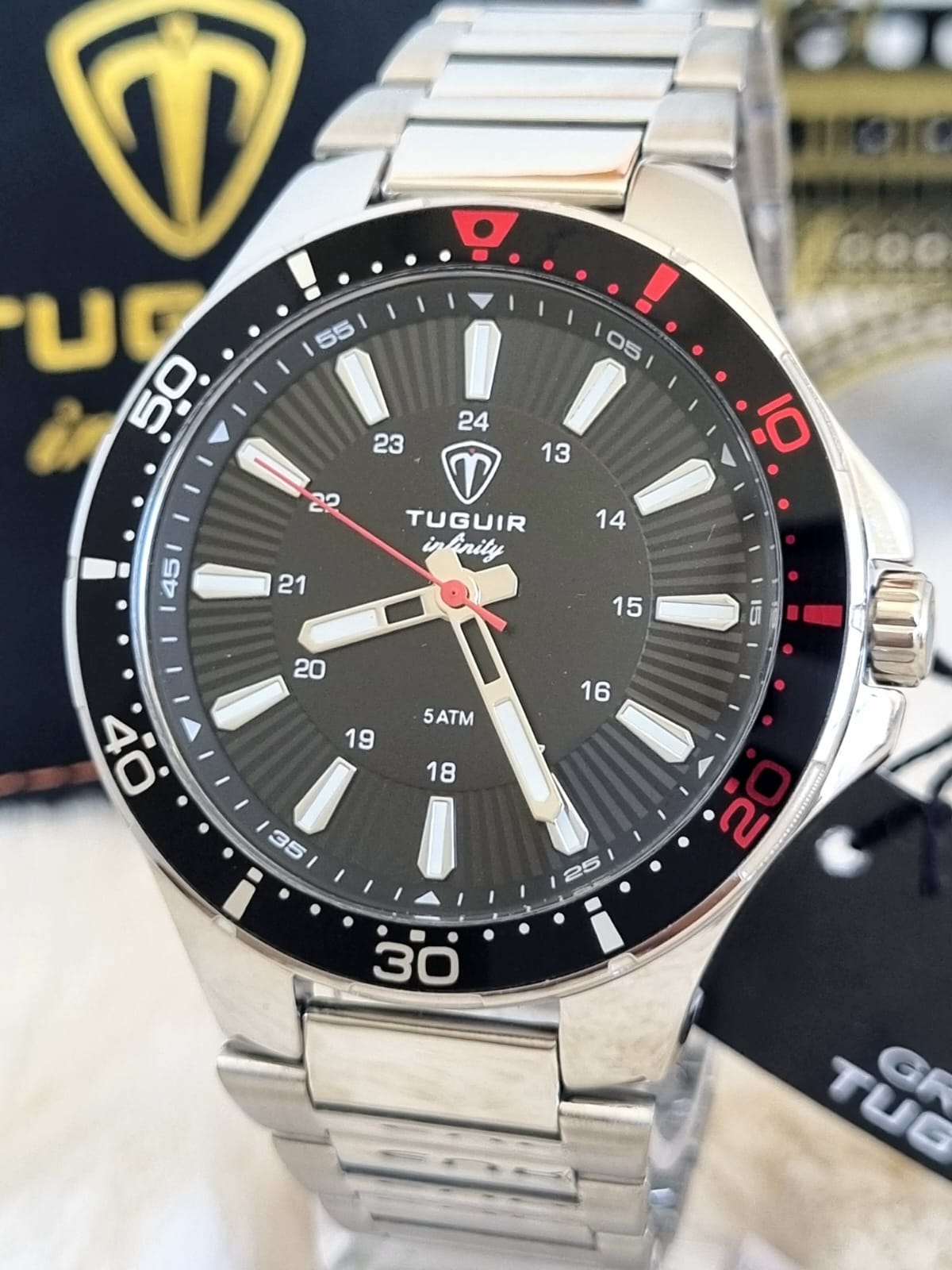 Relógio Masculino em Aço Tuguir Infinity TGI37126