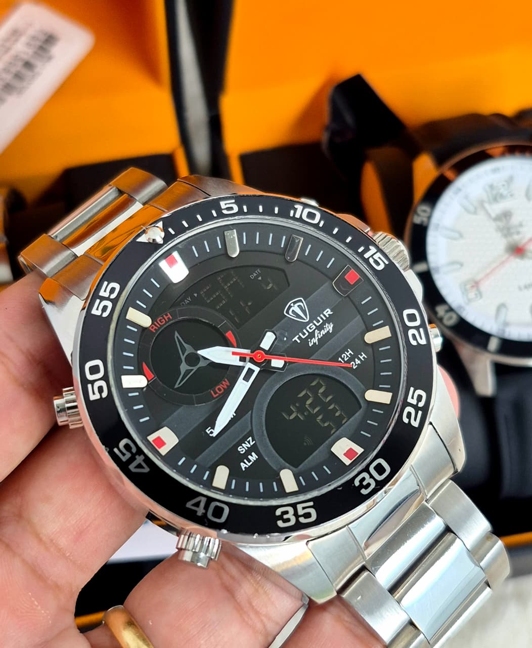 Relógio Masculino Prata  TODO EM AÇO AnadigiTuguir TGI37016