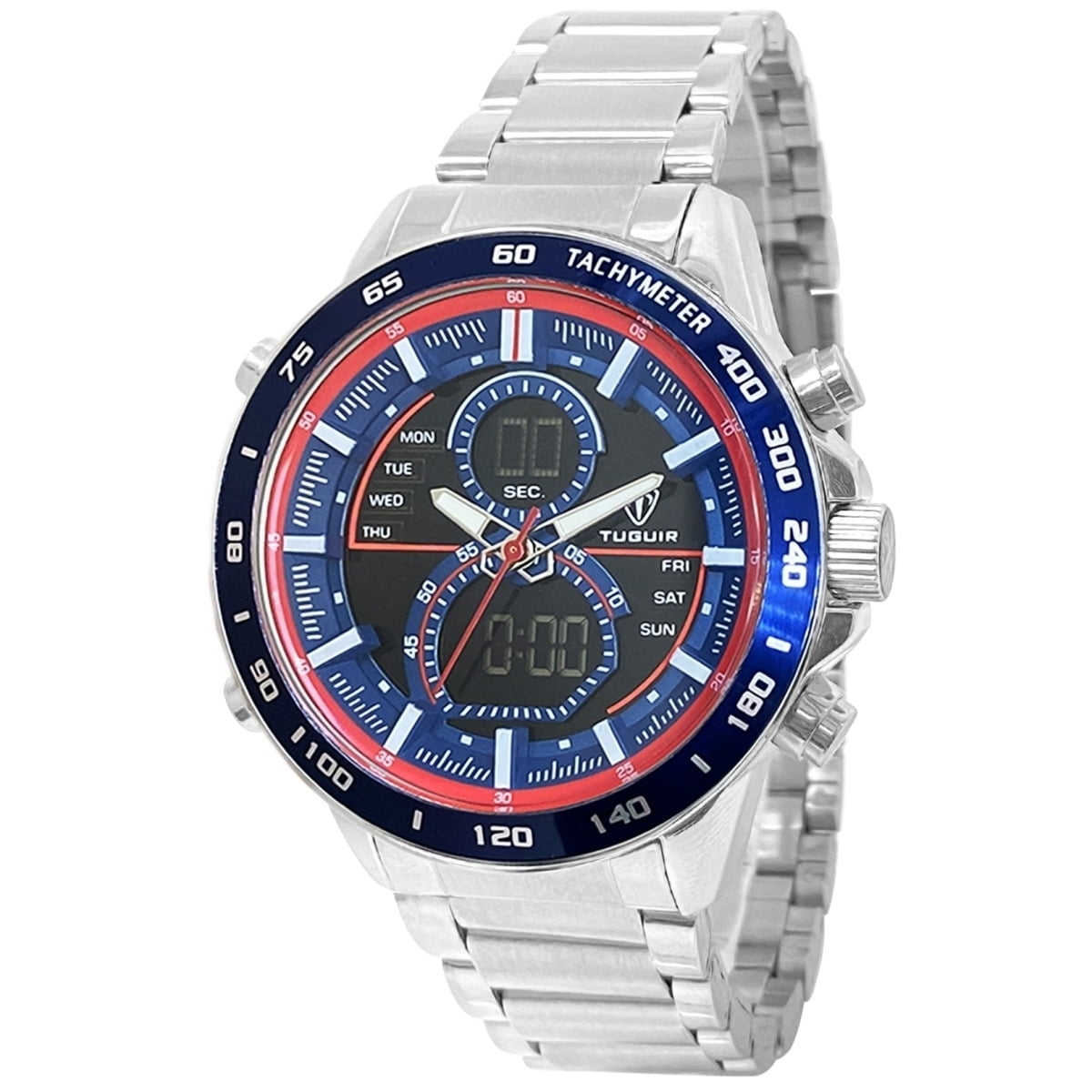 Relógio Masculino Tuguir AnaDigi Prata TG30272