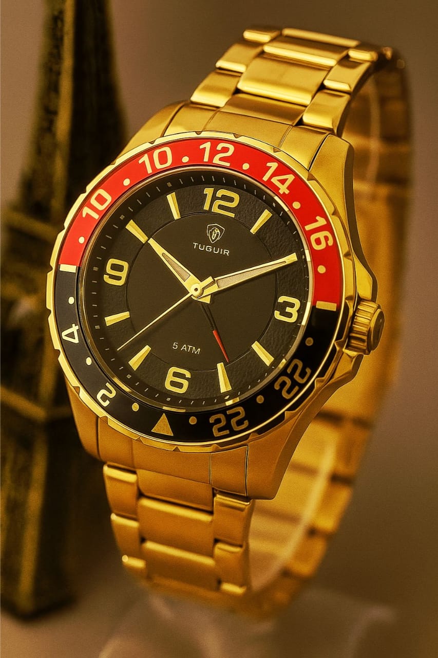 Relógio Masculino Tuguir Dourado TG30439