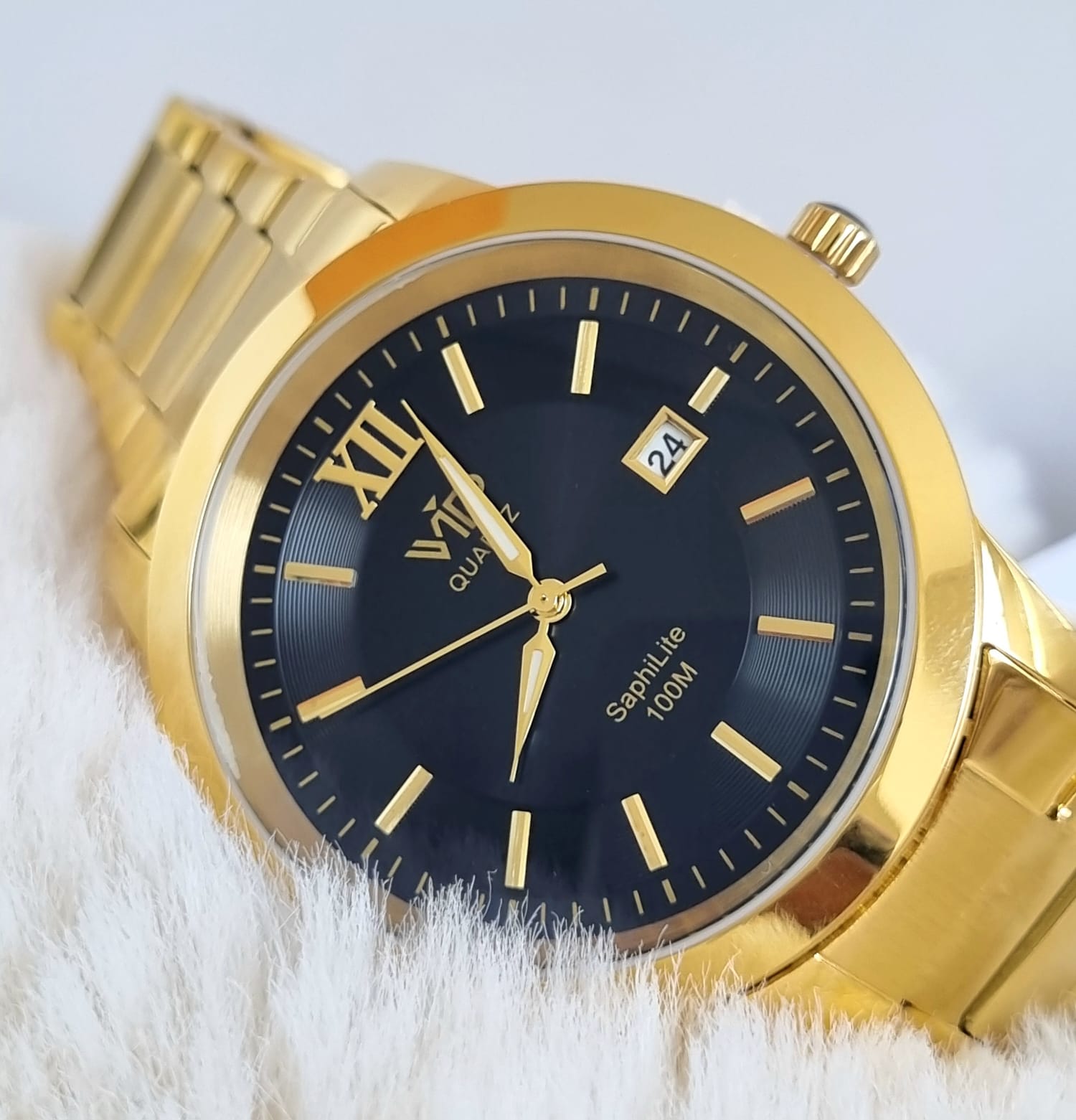 Relógio Banhado a Ouro VIP MH9097