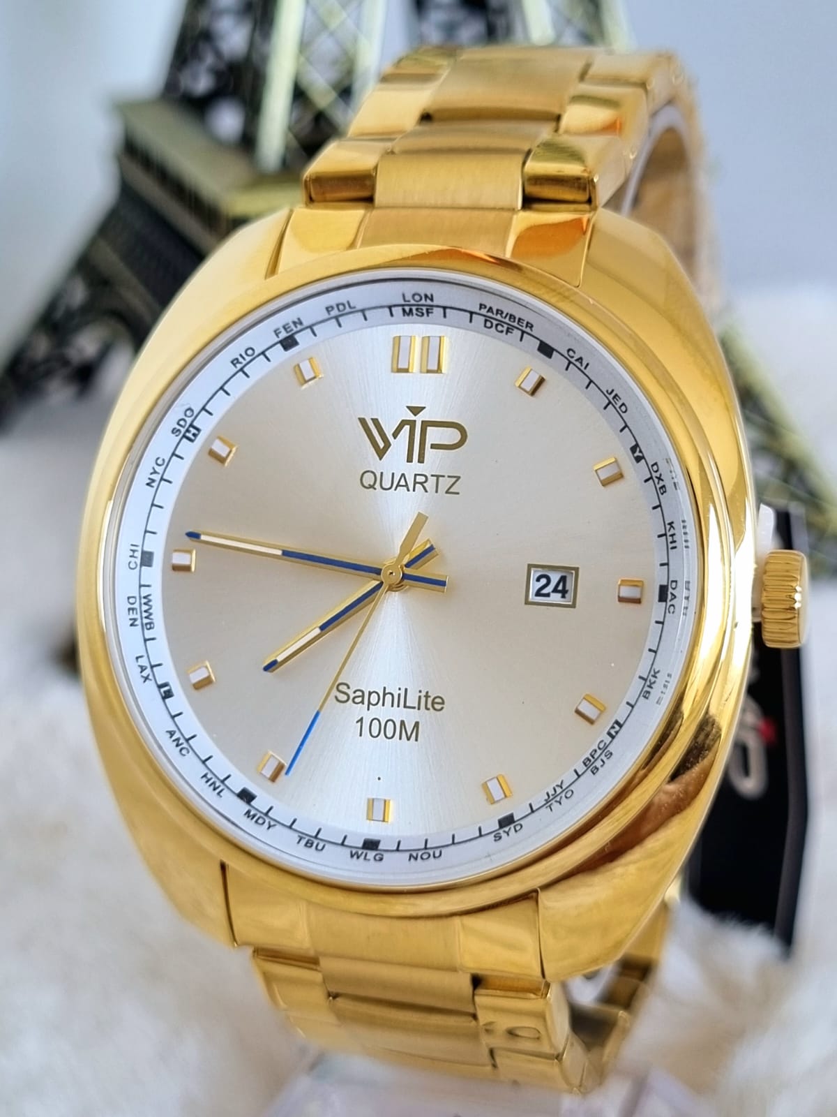 Relógio Banhado a Ouro VIP MH9325
