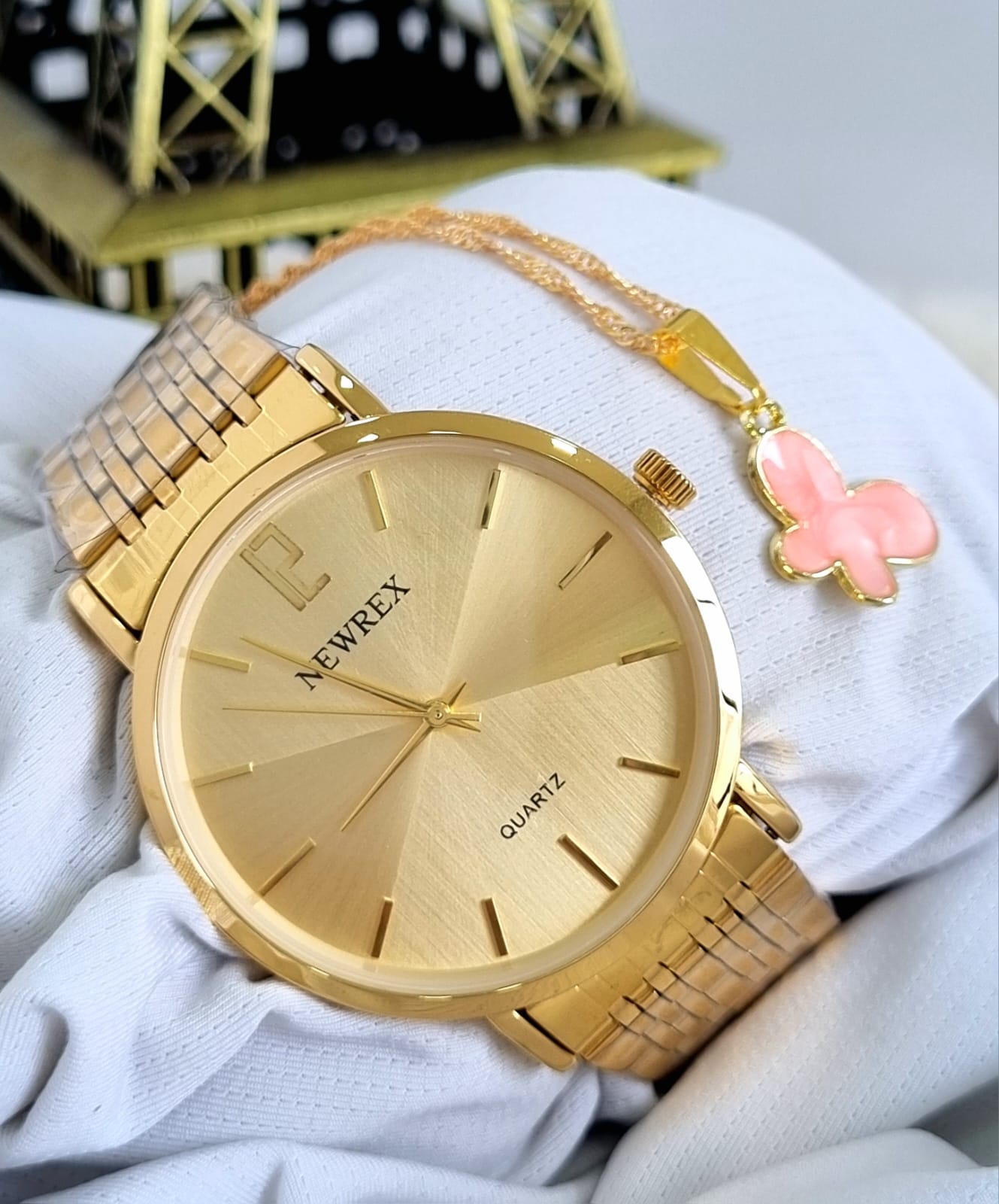Relógio Newrex Feminino Dourado W1666G - Cópia (1)