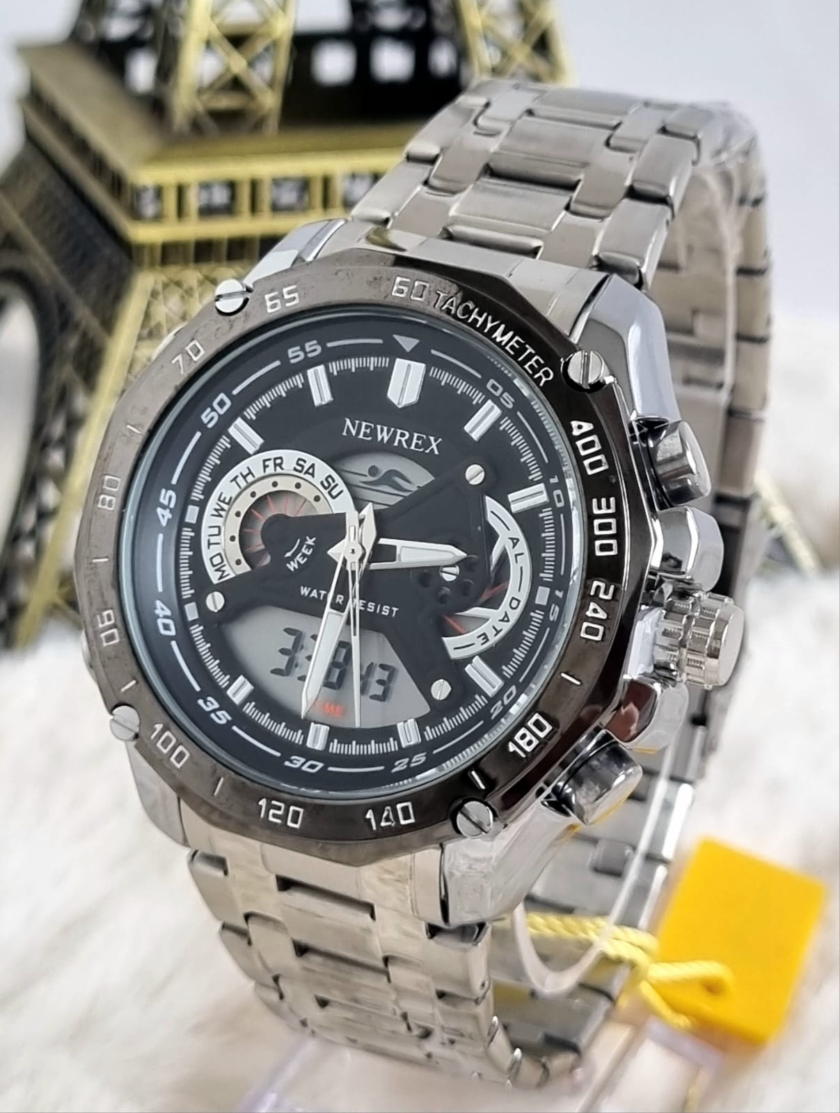 Relógio Digiana Dourado Masculino Newrex kt1918