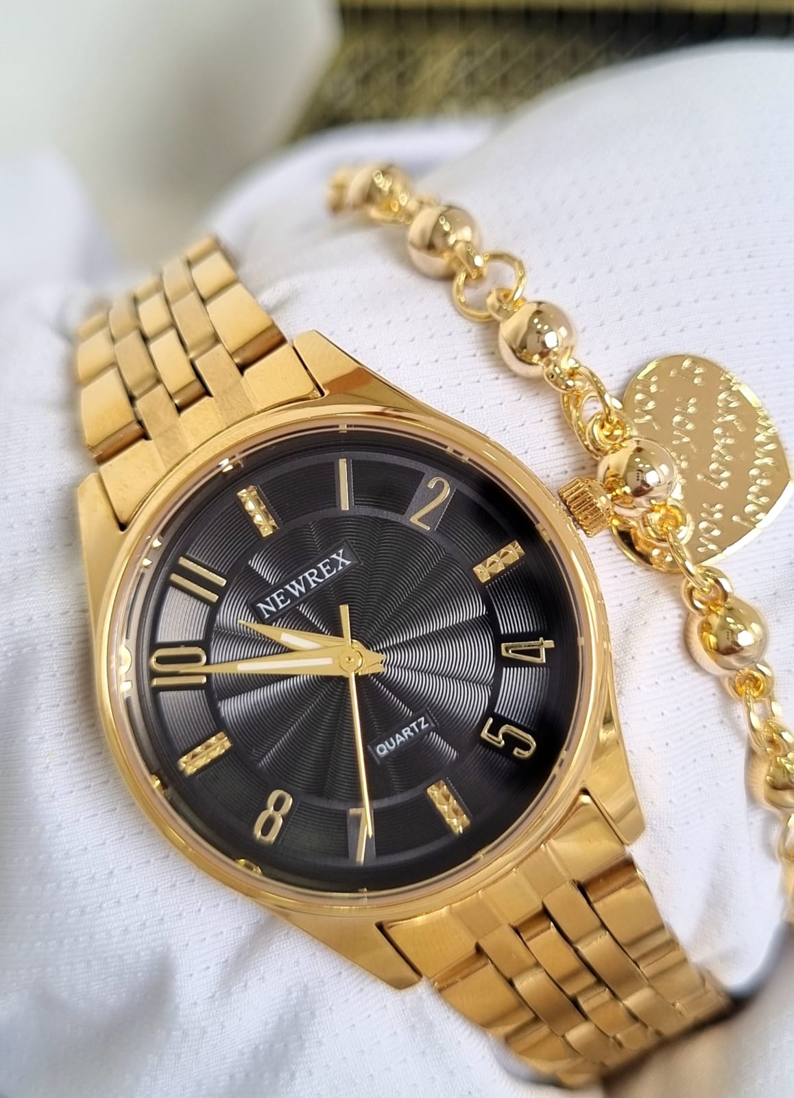 Relógio Feminino Dourado Newrex w4517l