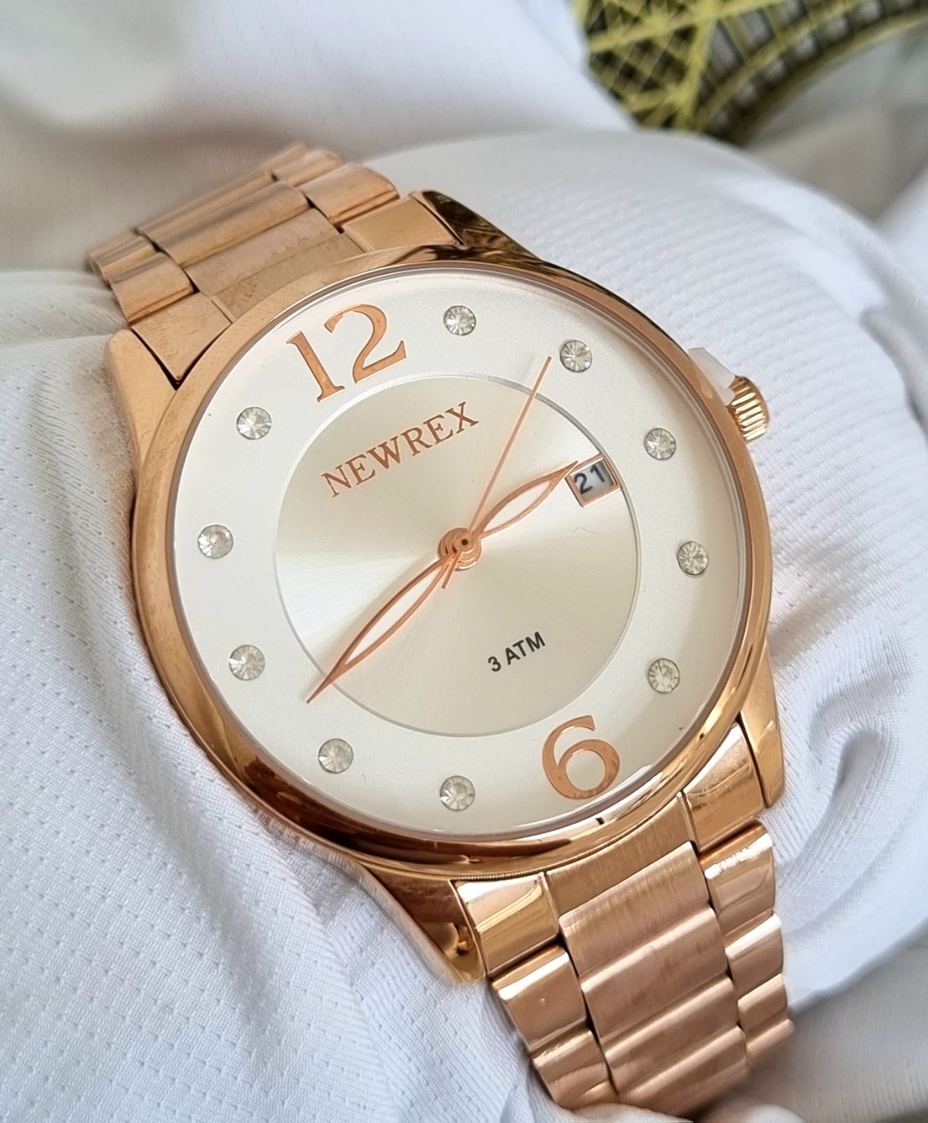 Relógio Feminino Newrex W2126 Rose Branco