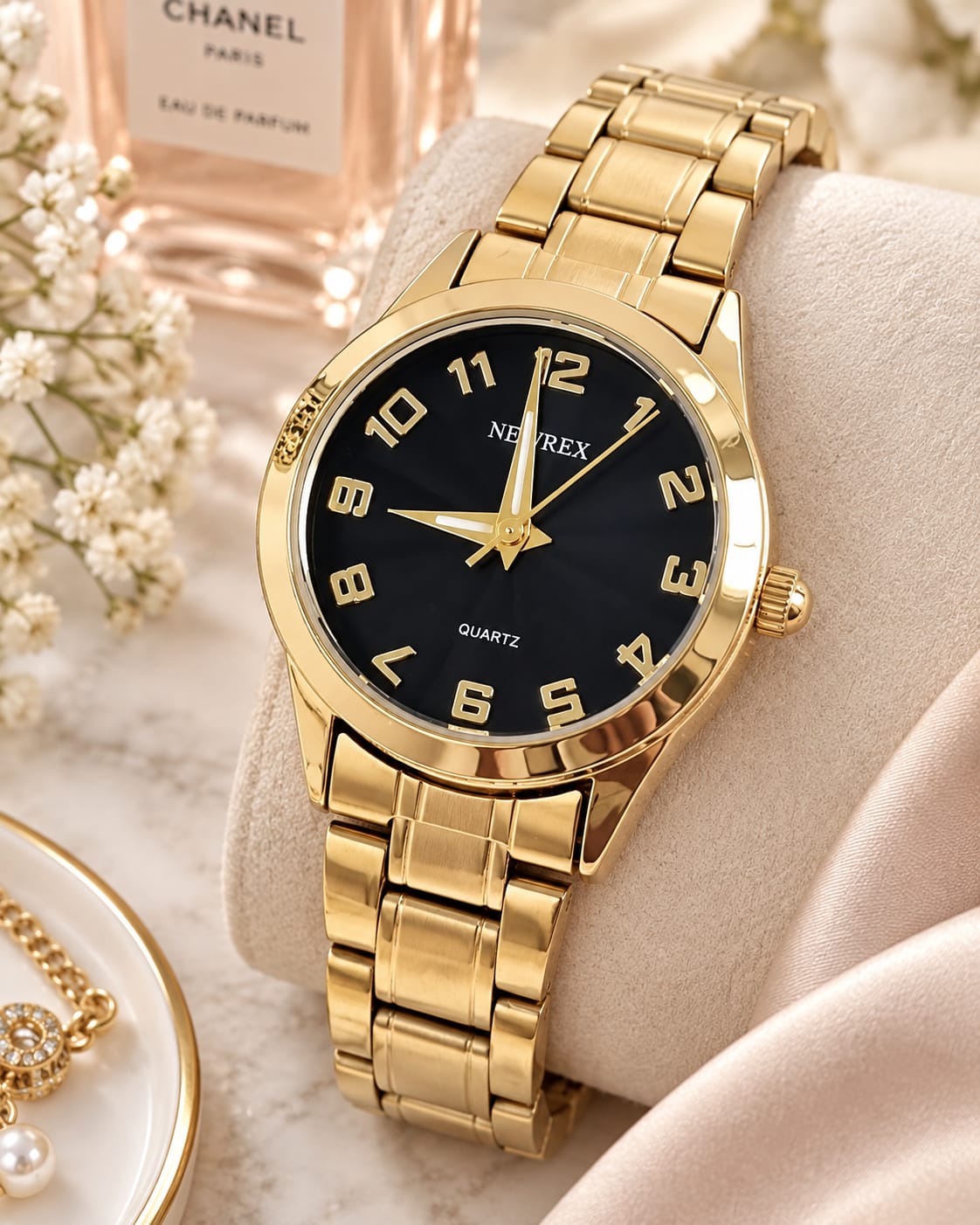 Relógio Newrex Feminino Dourado W1692LP