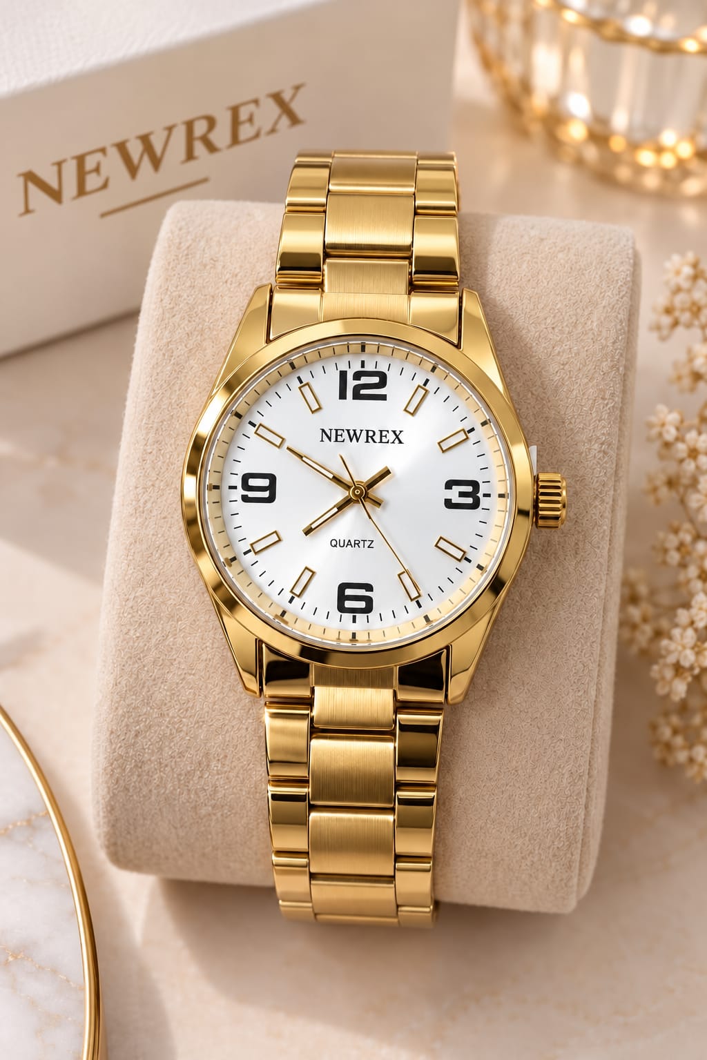Relógio Newrex Feminino Dourado W4644