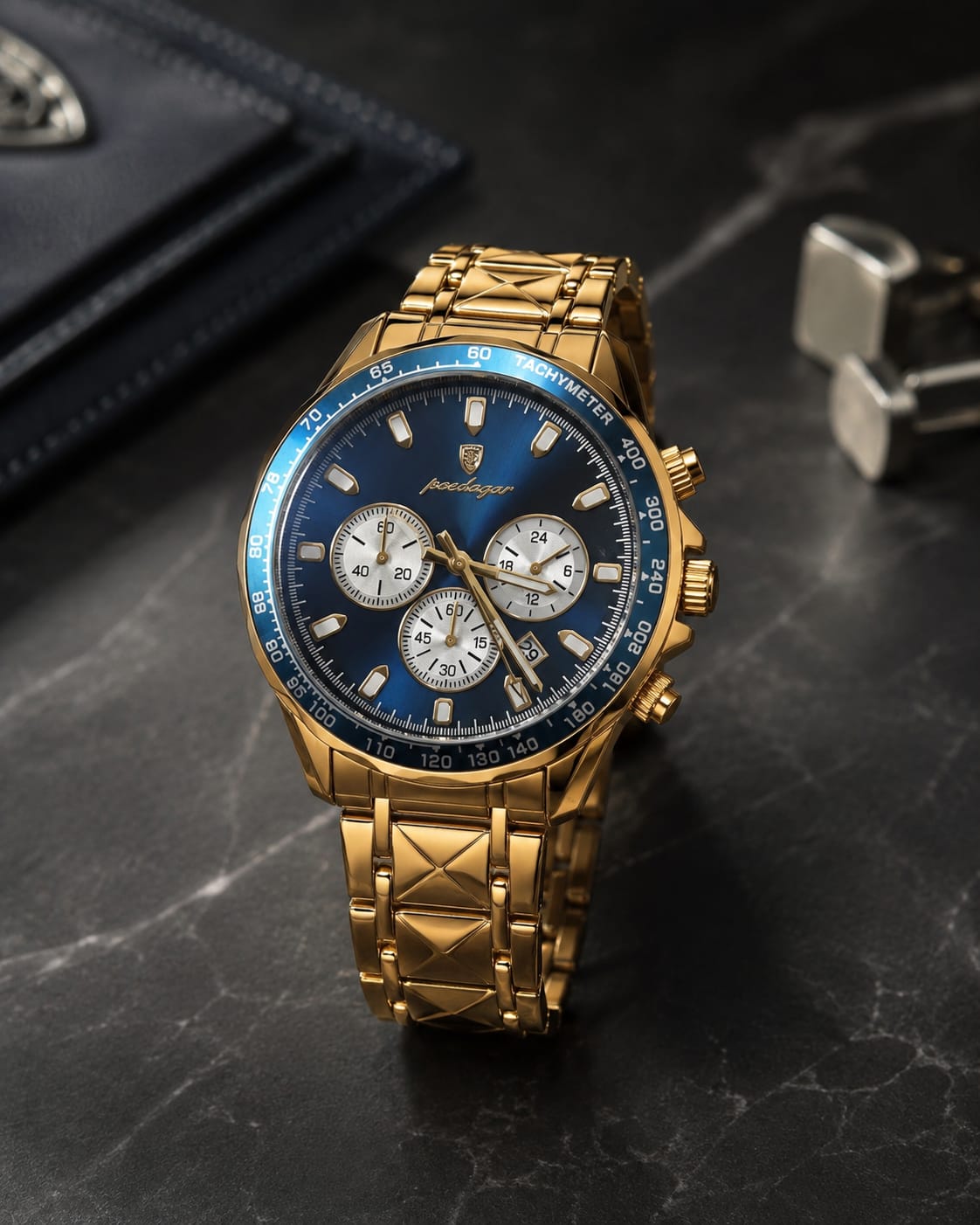 Relógio Masculino Azul Poedgar 815B