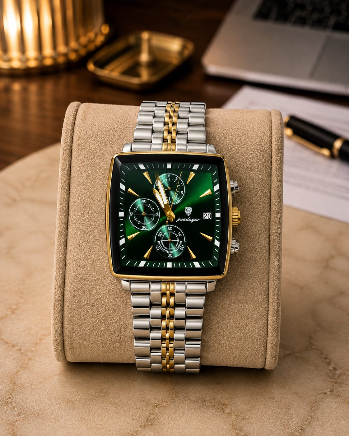 Relógio Masculino Poedgar VERDE 866B 