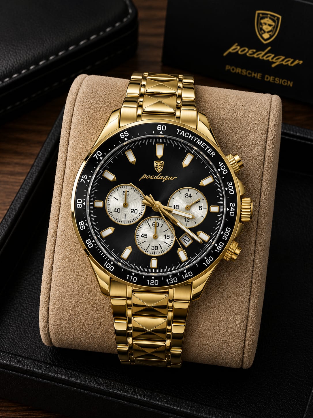 Relógio Masculino Preto Poedgar 815B 