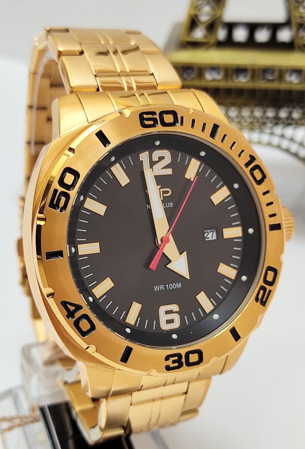 Relógio Banhado a Ouro VIP Cronógrafo MH6331-1