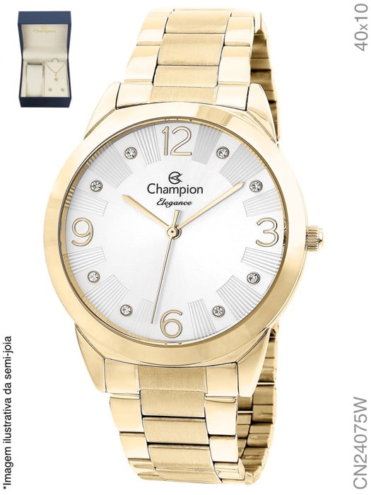 Relógio Champion Dourado Feminino CN24075W