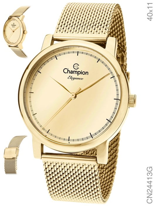Relógio Champion Dourado Feminino CN24413G