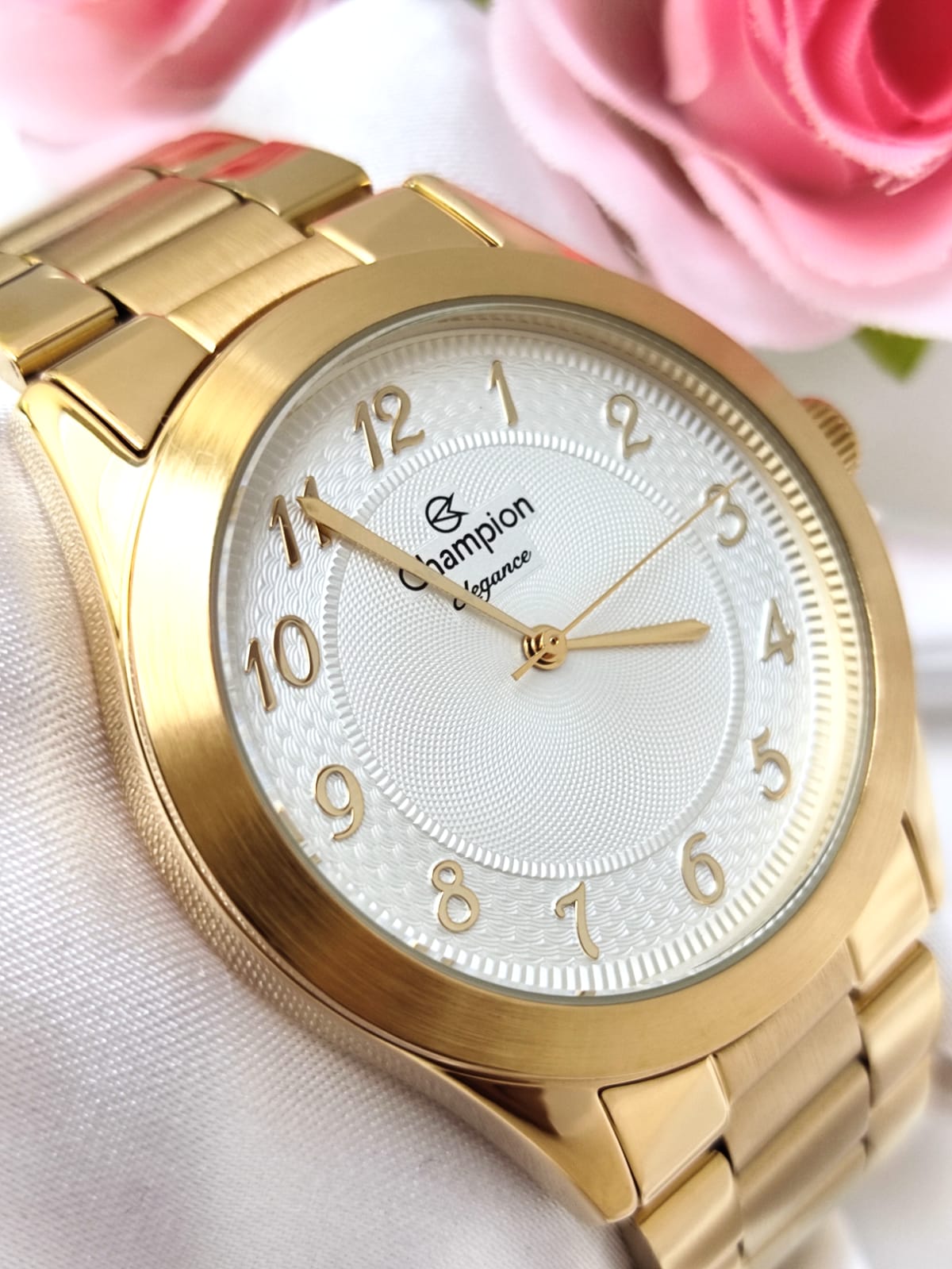 Relógio Champion Dourado Feminino CN26484H