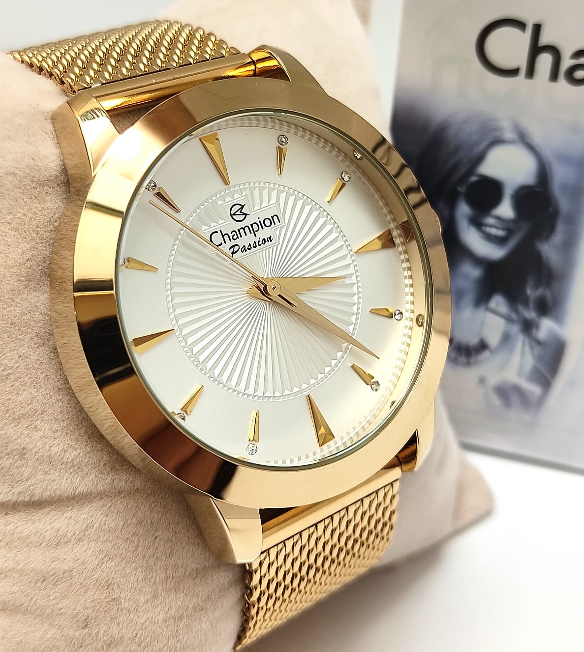 Relógio Champion Dourado Feminino CN29258X