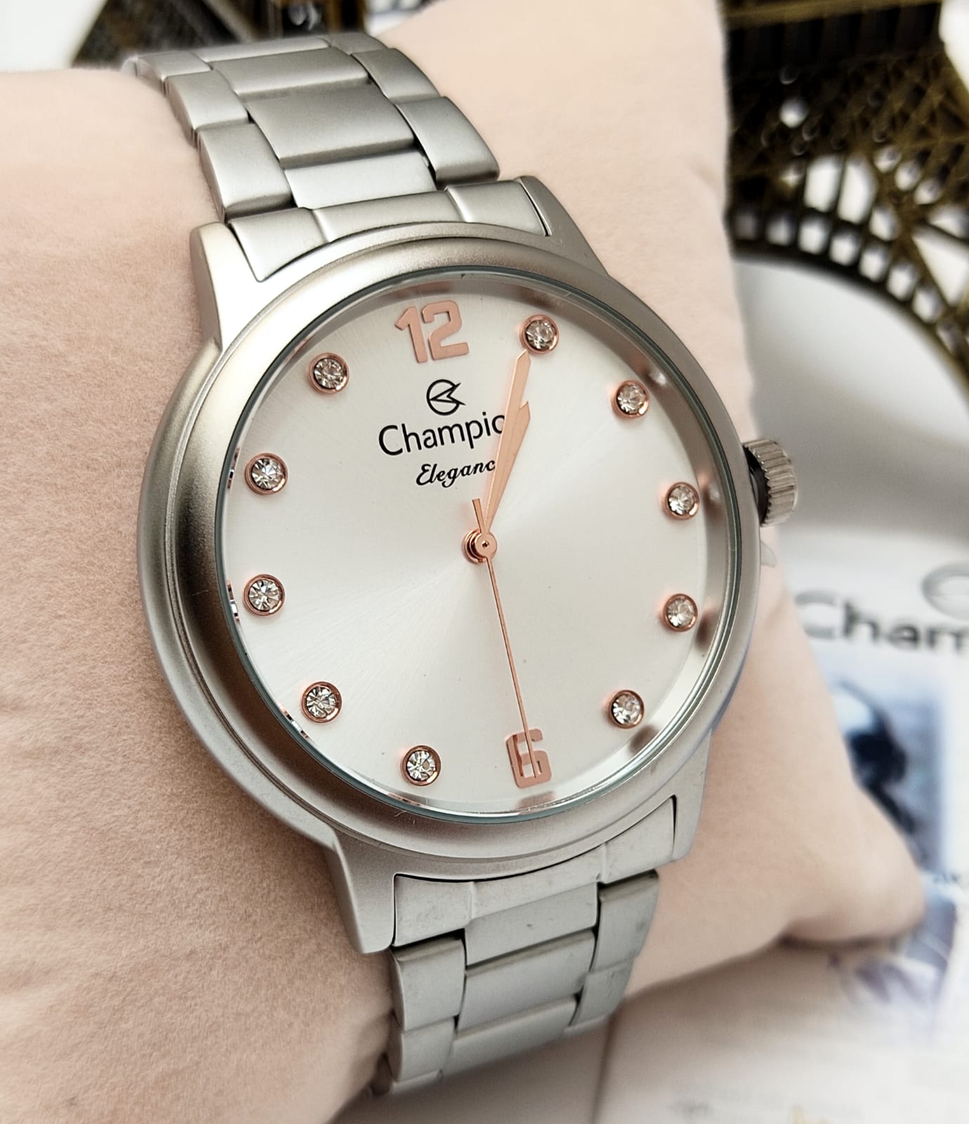 Relógio Champion Prata Feminino CN28437Q