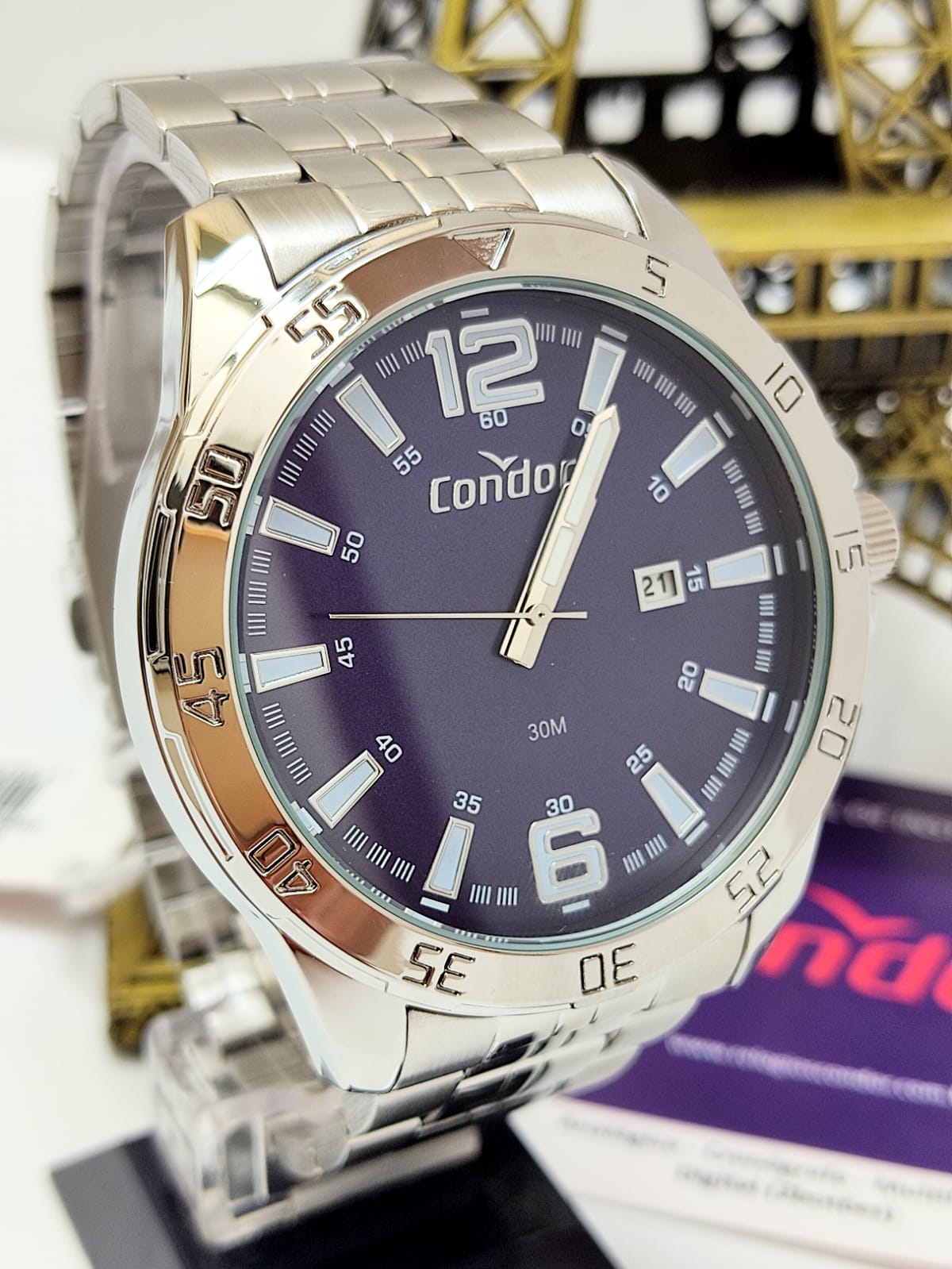 Relógio Condor Masculino Speed Prata - COPC323HAA/4A