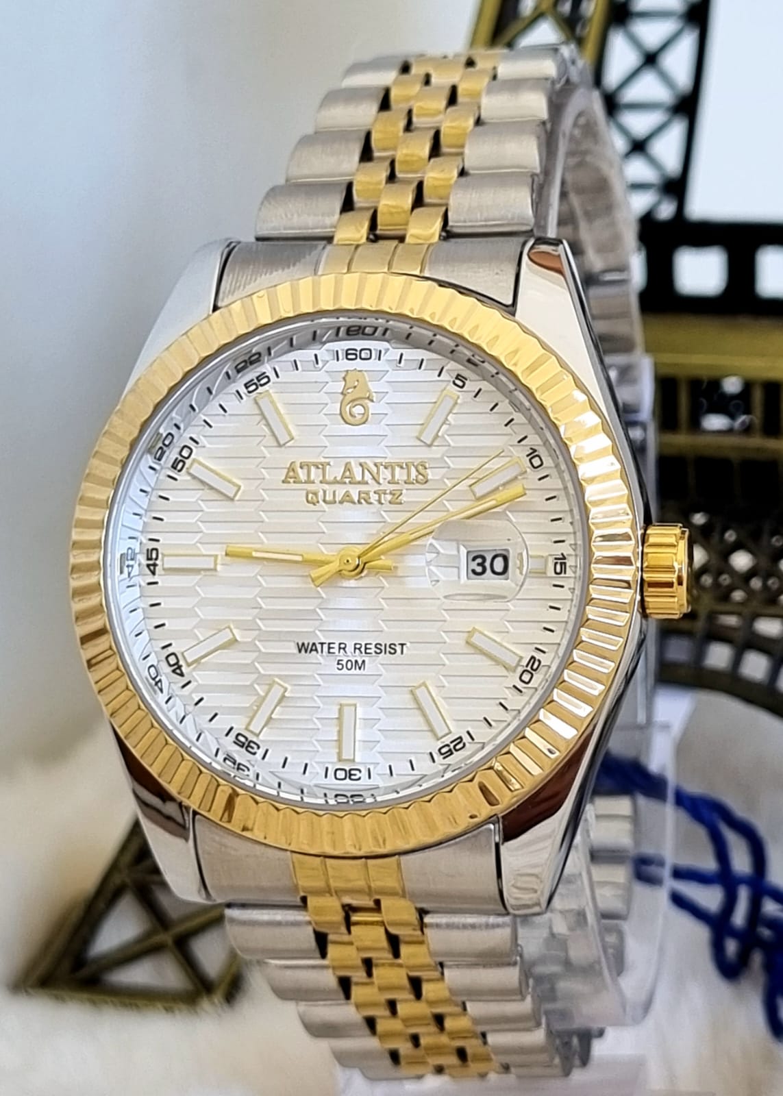 Relógio Feminino Atlantis Misto Fundo Branco