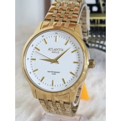 Relógio Atlantis Dourado A8048B Relógio Atlantis Dourado A8048B