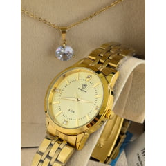 Relógio Feminino Tuguir Dourado TG30383