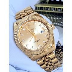 Relógio Feminino Atlantis Misto Fundo Dourado Liso - Cópia (1)