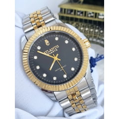 Relógio Feminino Atlantis Misto Fundo Preto Liso