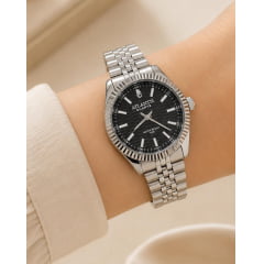 Relógio Feminino Atlantis Prata Fundo Branco P Relógio Feminino Atlantis Prata Fundo Branco P