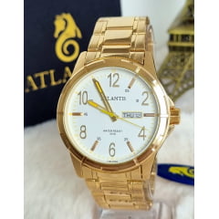 Relógio Atlantis Masculino Dourado G3391
