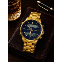 Relógio Dourado Altantis G8059P - Cópia (1)