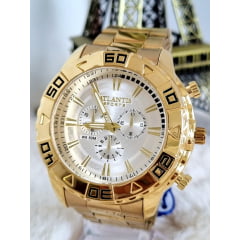 Relógio Atlantis Dourado Caixa Grande G3243