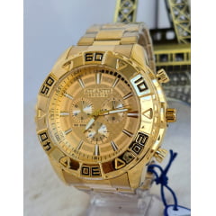 Relógio Atlantis Dourado Caixa Grande G3243D Relógio Atlantis Dourado Caixa Grande G3243D