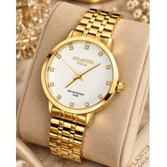 Relógio Atlantis Dourado Feminino B2006DB Relógio Atlantis Dourado Feminino B2006DB