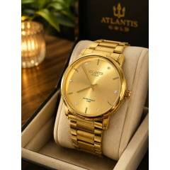 Relógio Atlantis Dourado  Feminino G2004B