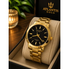 Relógio Atlantis Dourado  Masculino G2005
