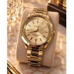 Relógio Atlantis Dourado Feminino G3394 Relógio Atlantis Dourado Feminino G3394