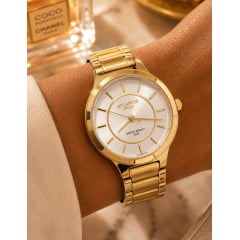 Relógio Atlantis Dourado  Feminino w3171D