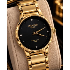 Relógio Atlantis Dourado G3074 Relógio Atlantis Dourado G3074
