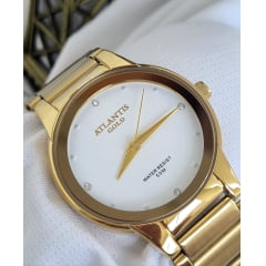 Relógio Atlantis Dourado G3074B Relógio Atlantis Dourado G3074B