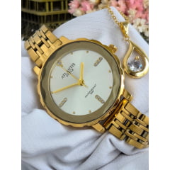 Relógio Atlantis Dourado G7010 Relógio Atlantis Dourado G7010