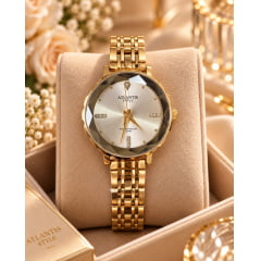 Relógio Atlantis Dourado G7010 Relógio Atlantis Dourado G7010