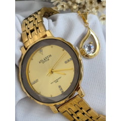Relógio Atlantis Dourado G7010D