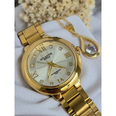 Relógio Atlantis Dourado G7014 Prata Relógio Atlantis Dourado G7014 Prata