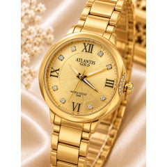 Relógio Atlantis Dourado G7014D