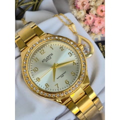 Relógio Atlantis Dourado G9009B
