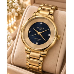 Relógio Atlantis Feminino Dourado G3504DPP Relógio Atlantis Feminino Dourado G3504DPP
