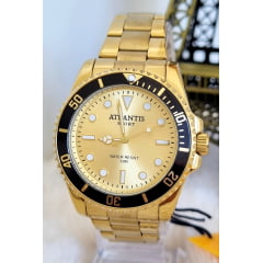 Relógio Atlantis Masculino A8062 Dourado Relógio Atlantis Masculino A8062 Dourado