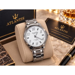 Relógio Atlantis Masculino A8063 Prata Relógio Atlantis Masculino A8063 Prata